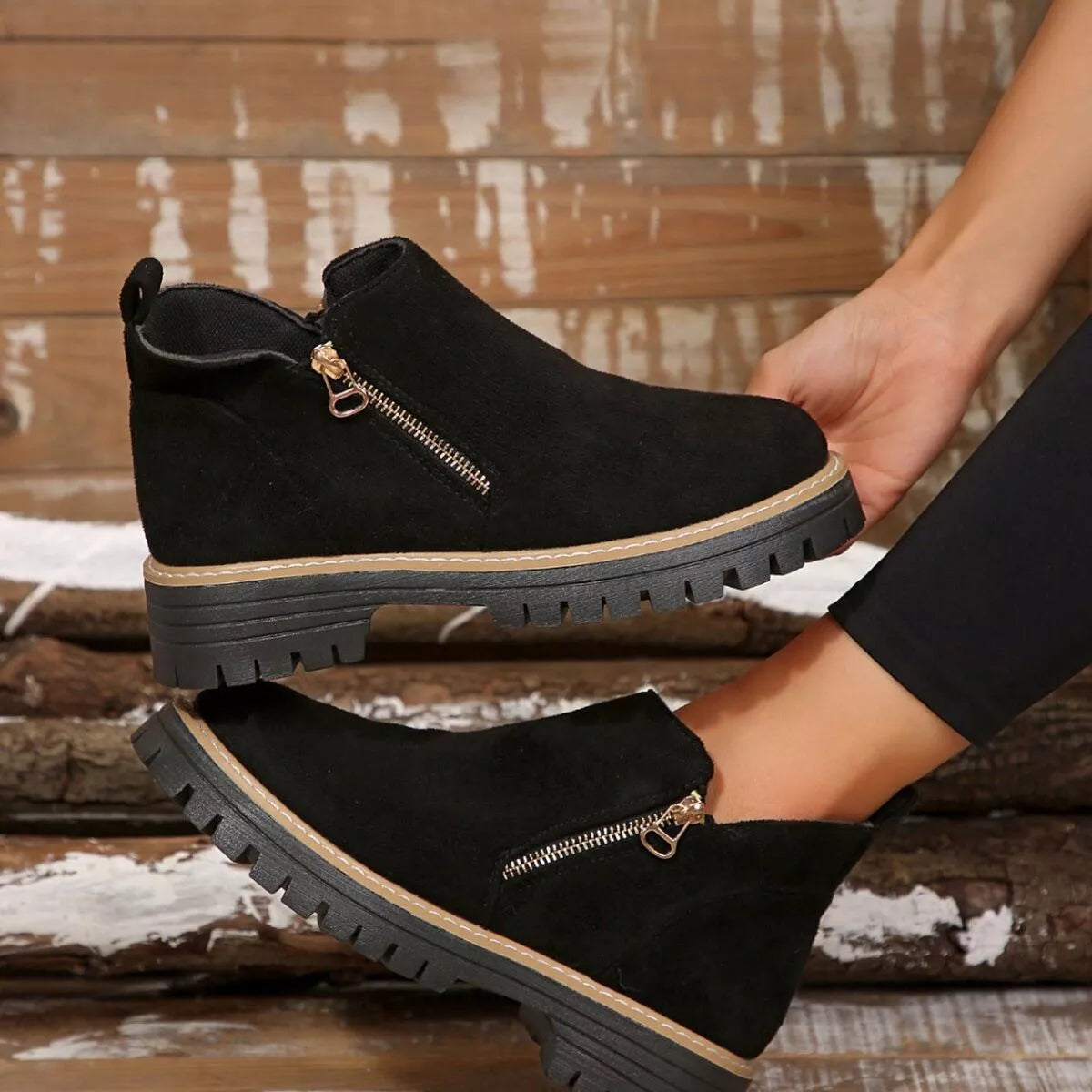 Side Zip Ankle Boots