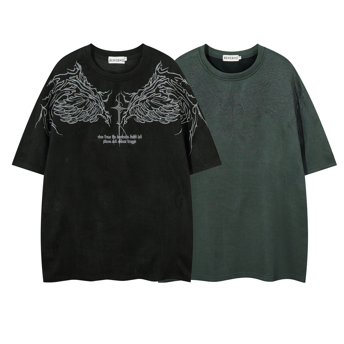 Harajuku Style Embroidered Short Sleeve T-Shirt