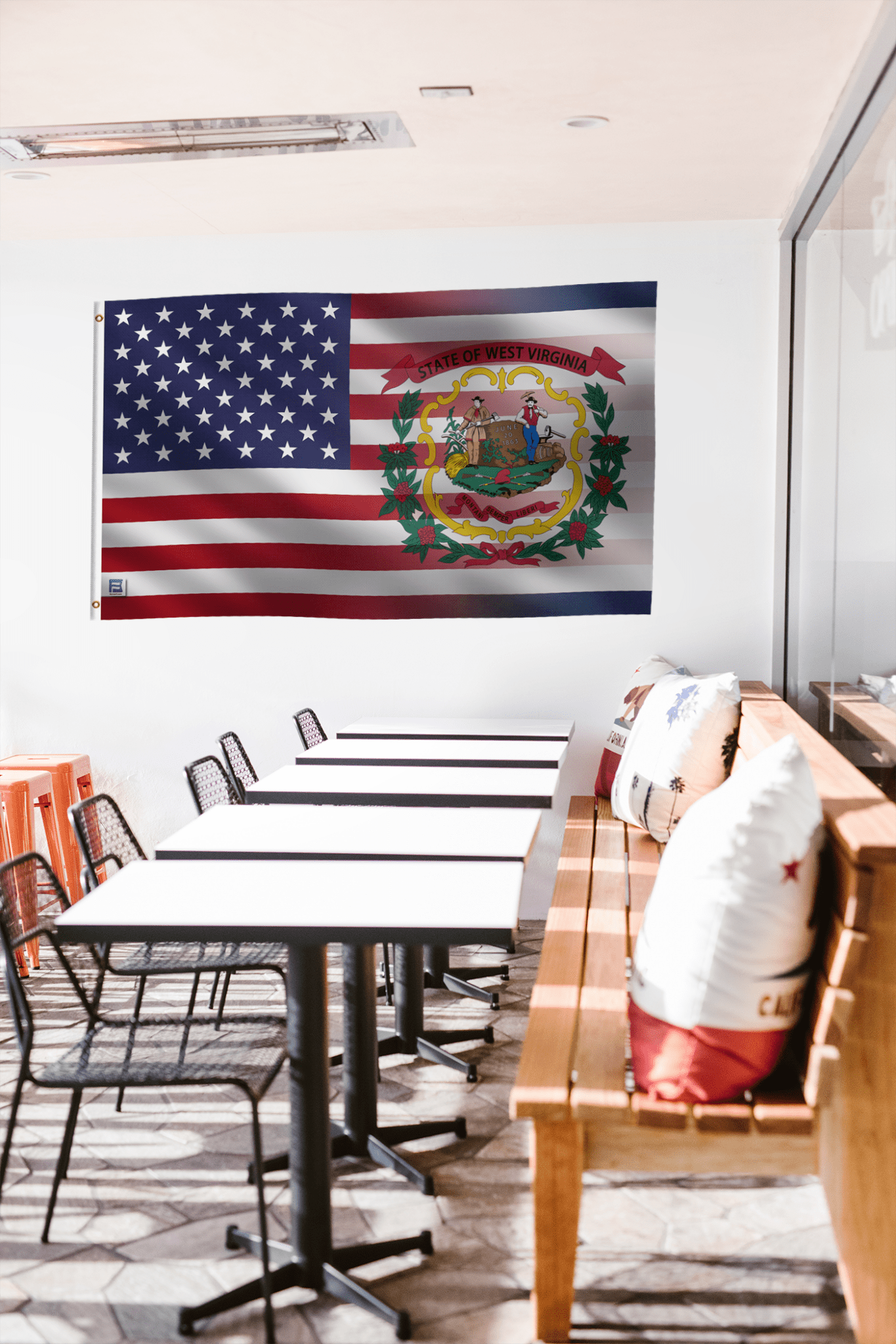 West Virginia & American Flag Blend