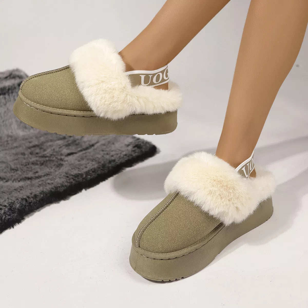 Round Toe Platform Ankle Boots