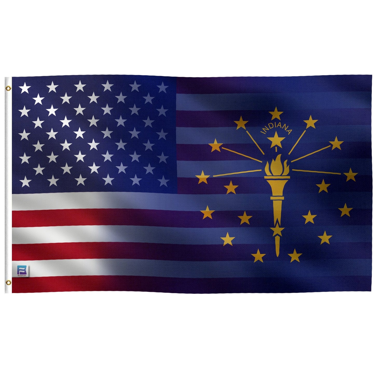 Indiana & American Flag Blend