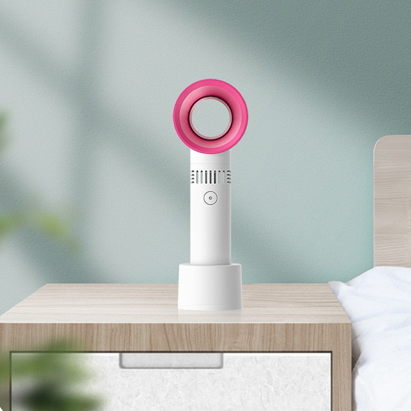 Mini Portable Fan USB Rech Mini Portable Fan USB Rechargeable Night Light Cooling Handheld Fan Three Speed