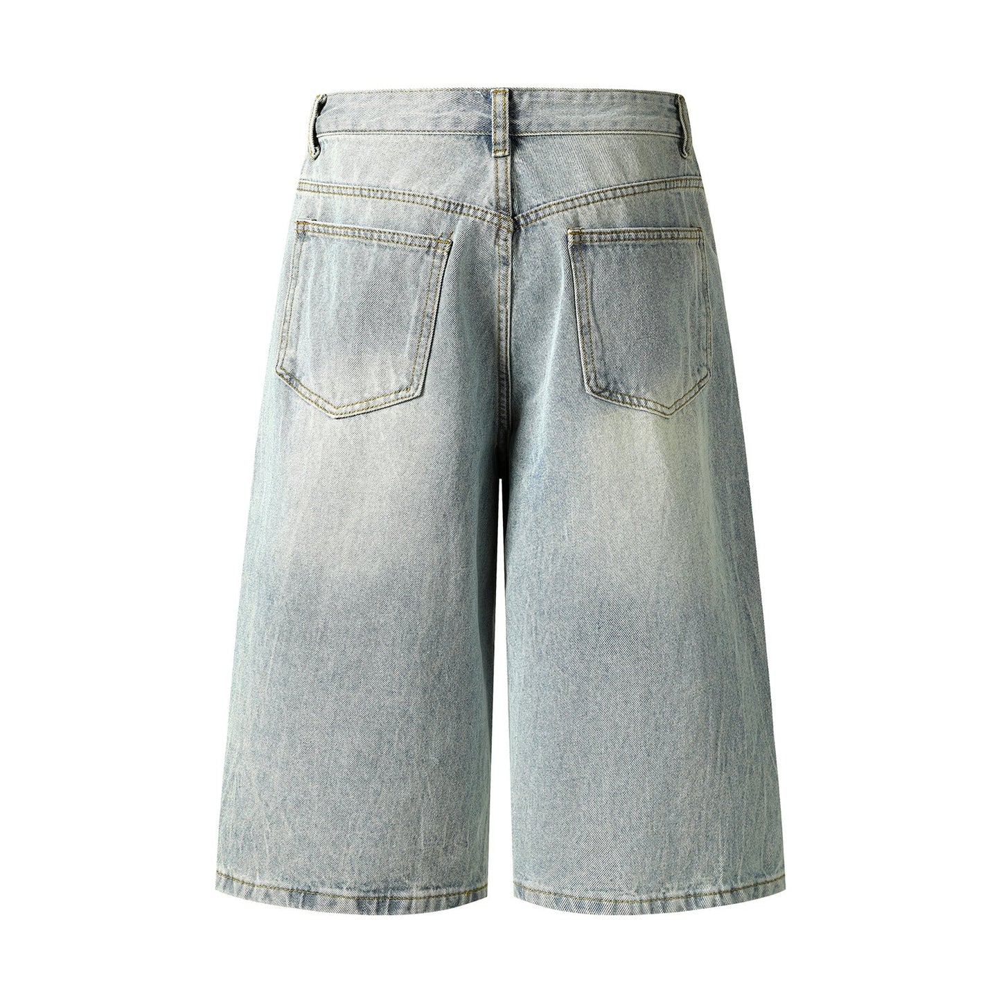 Fun Hand-Painted TK Cat Denim Pants