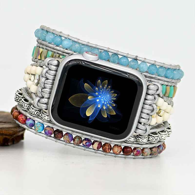 Hand-woven Stone Bead Watch – European and American Popular Accessories