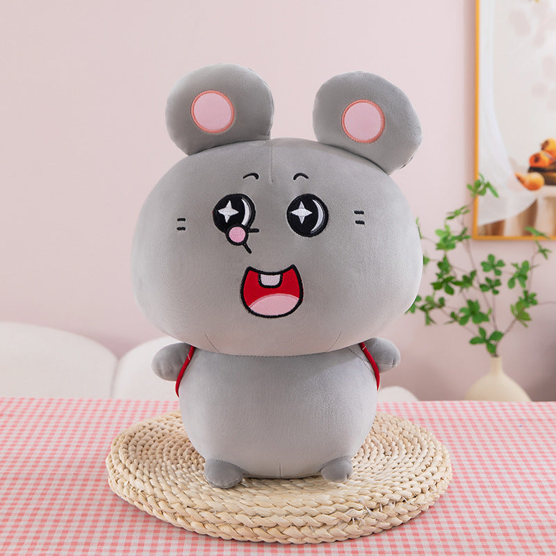 Meiji and Rat Backpack Doll Meiji Mouse Doll Plush Toy Large Cloth Doll Pillow
