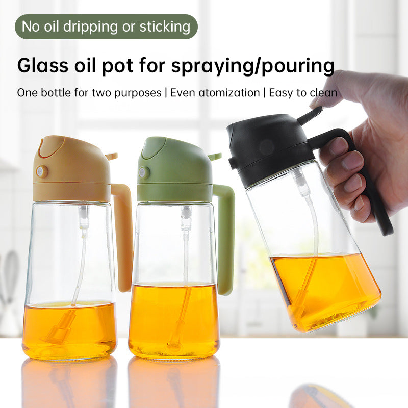2-in-1 Kitchen Olive Oil Dispenser, Oil Sprayer, Grilling & Picnic Tools