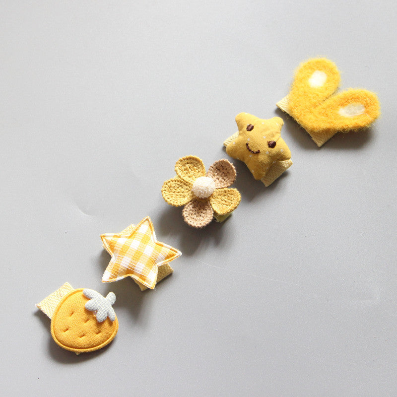 Children's Girls Hair Clip Headwear Crown Korean Little Princess Hair Ornaments Baby Hair Clip Set