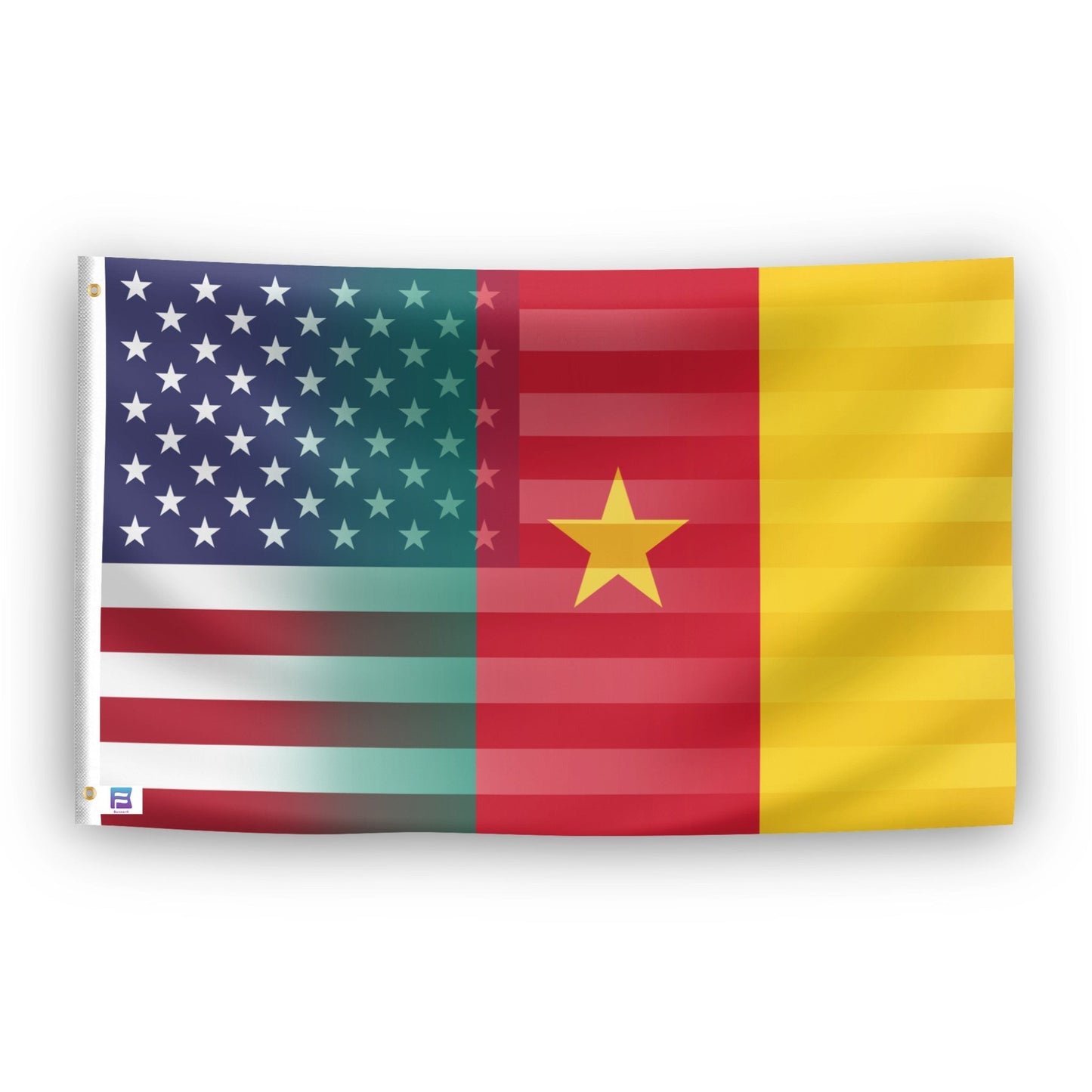 Cameroonian American Hybrid Flag