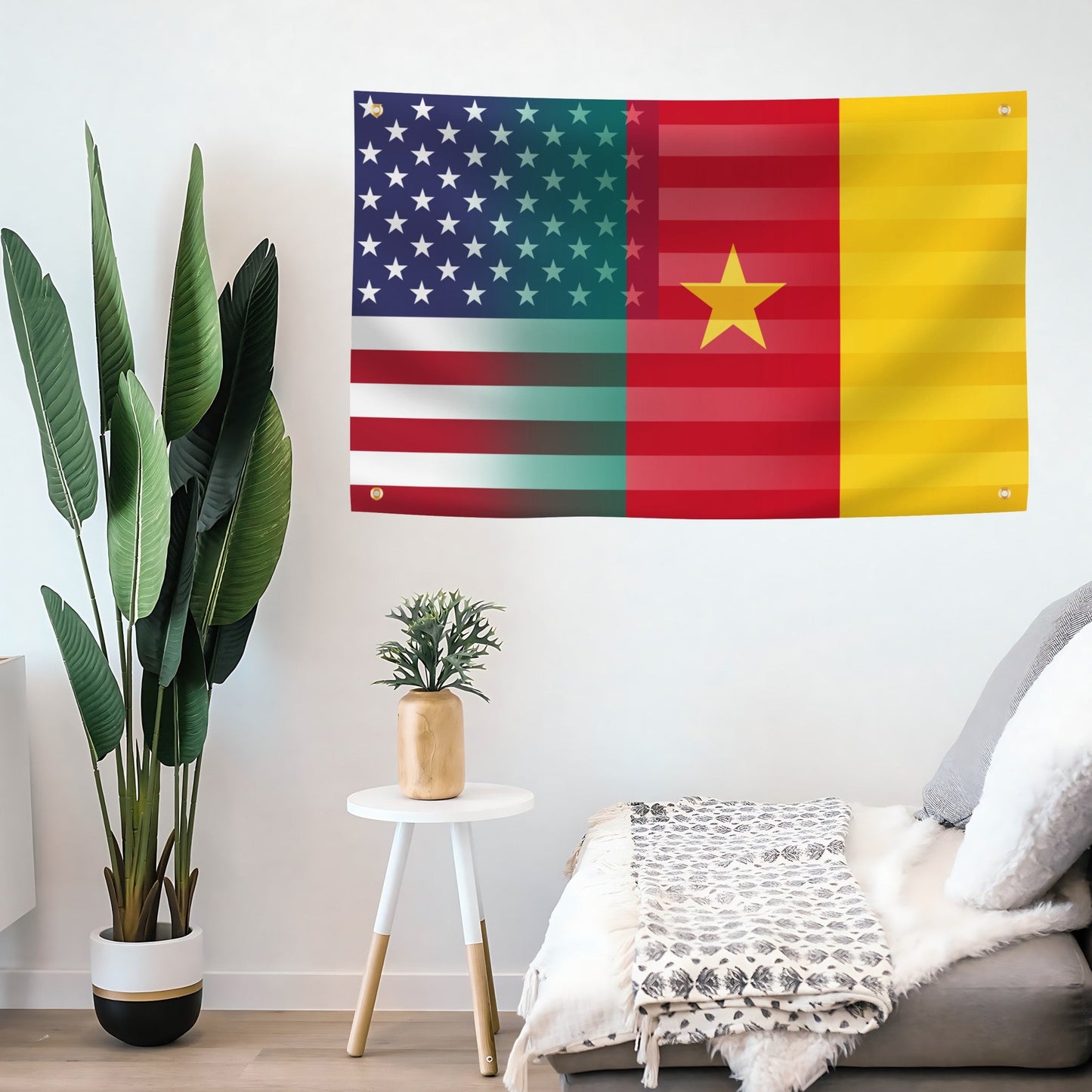 Cameroonian American Hybrid Flag
