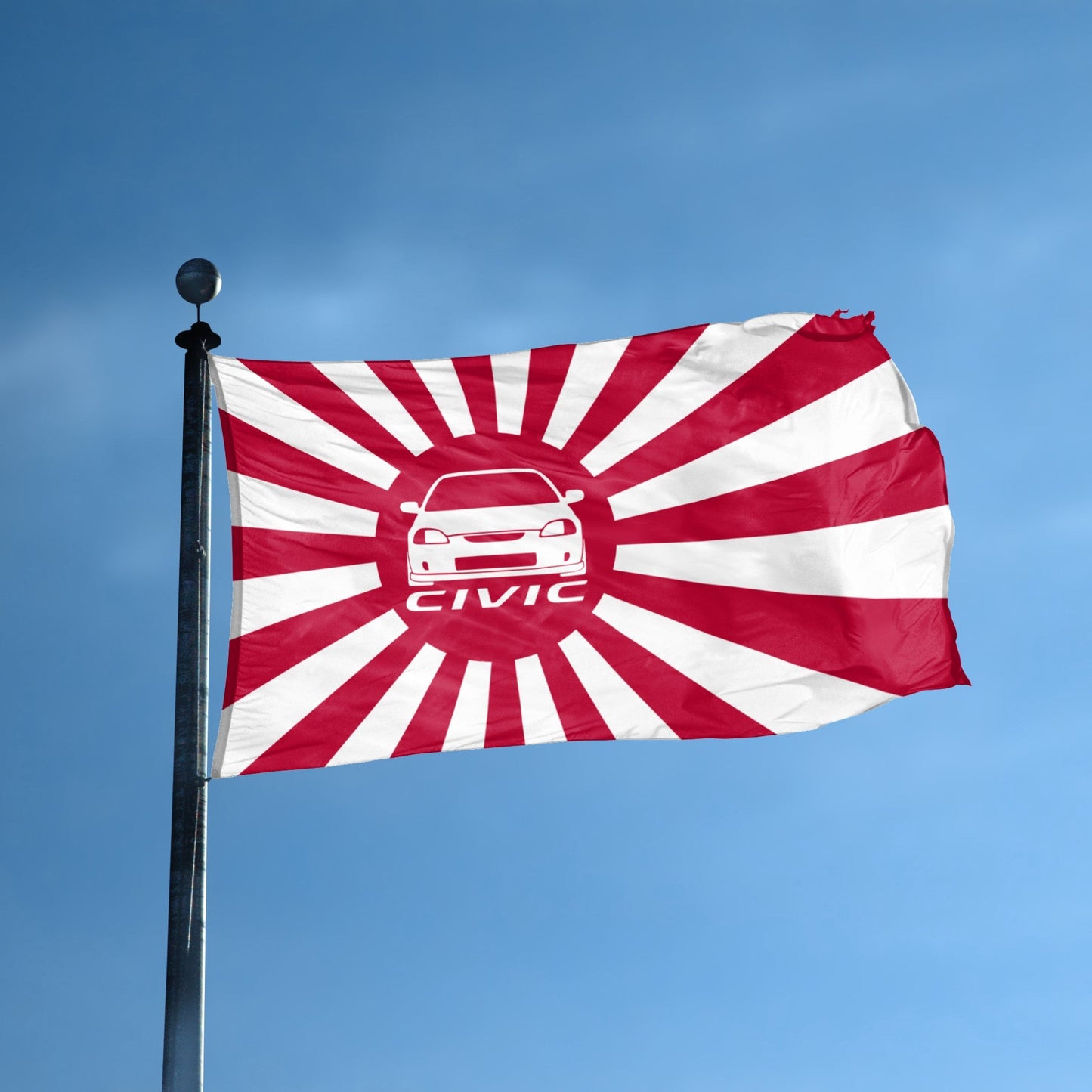 Honda Civic Japanese Rising Sun Flag
