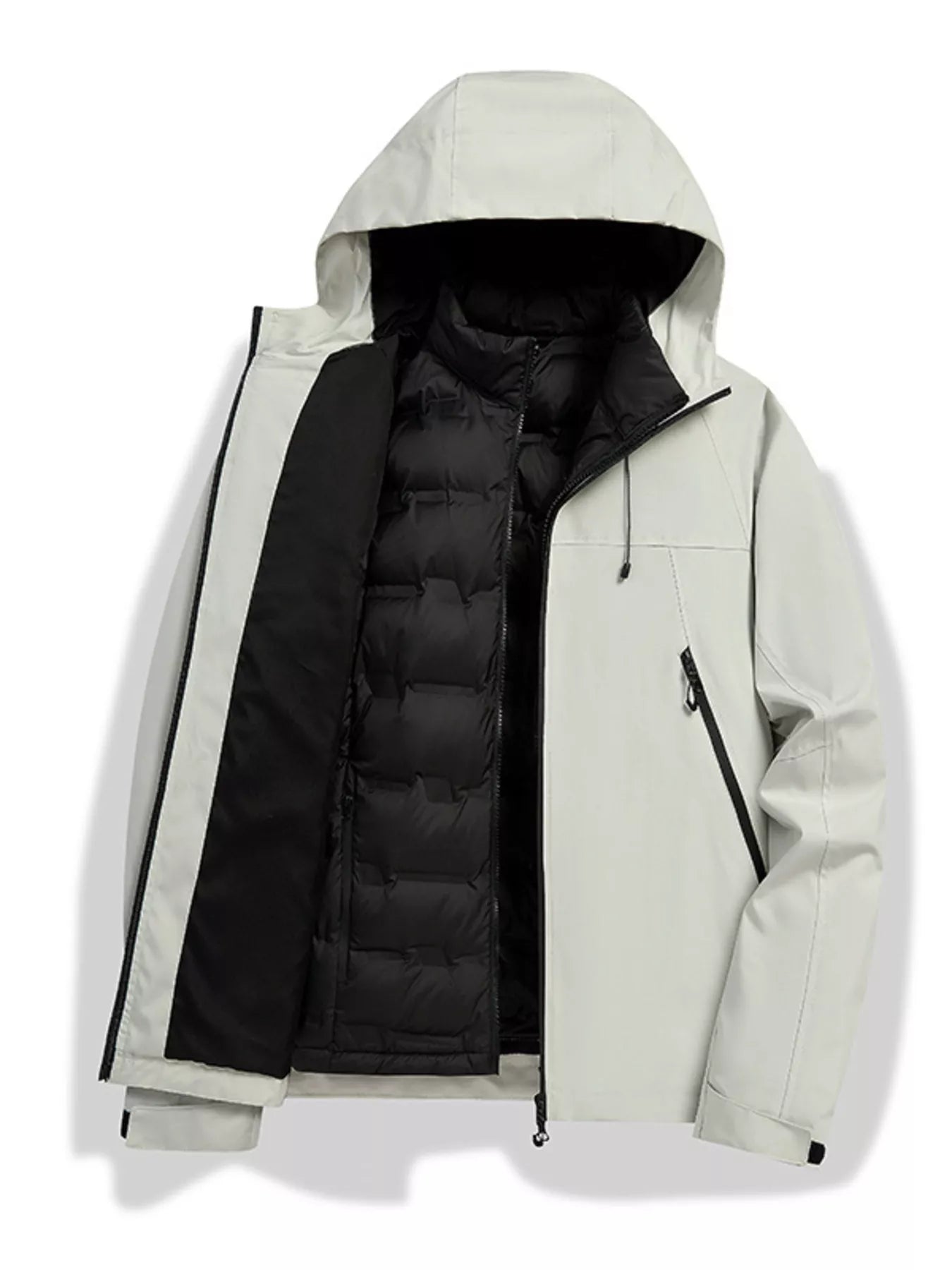 Men's Full Size Zip Up Outdoor Jacket Plus Size