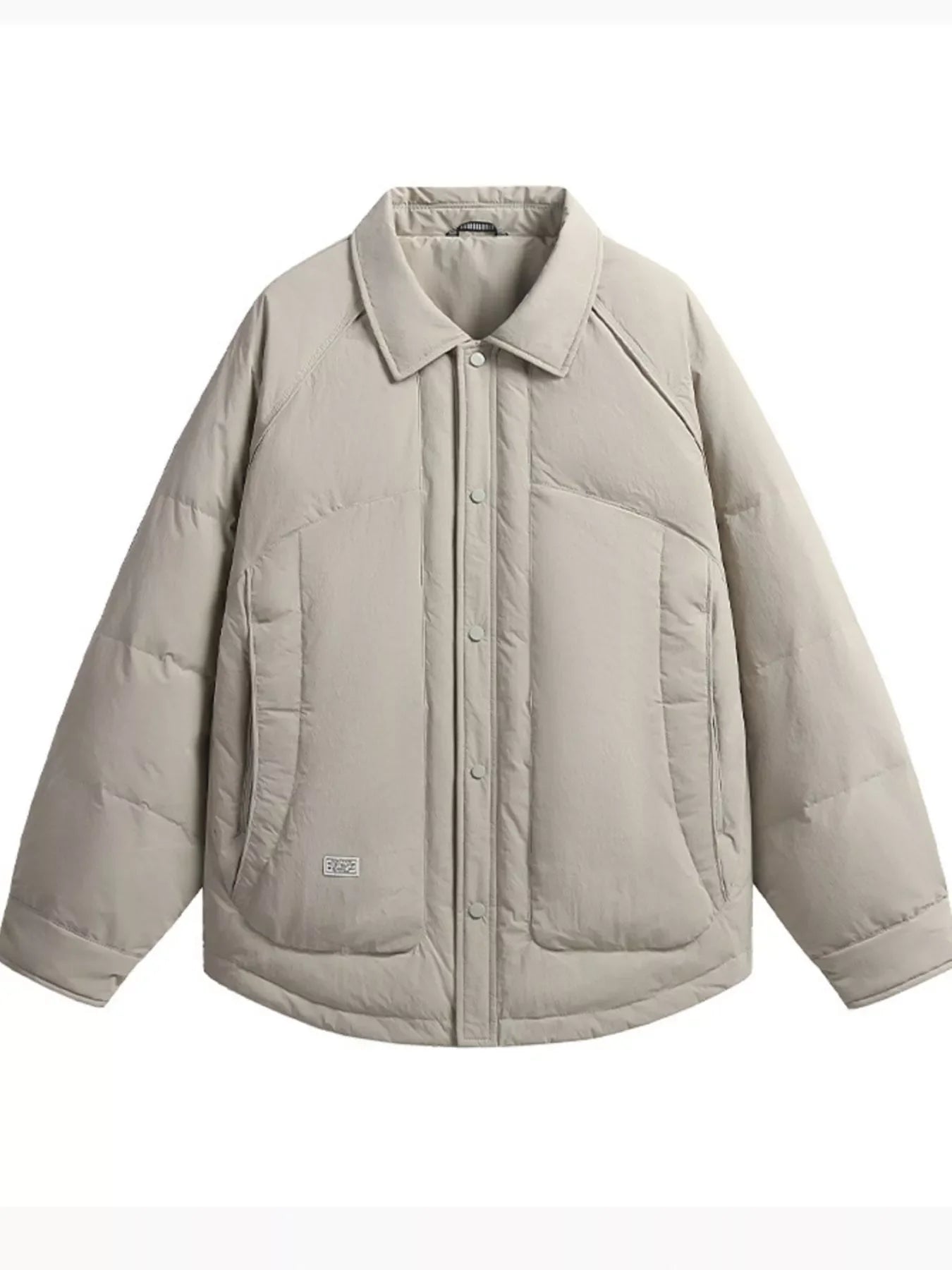 Men’s Plus Size Lightweight Padded Snap-Down Jacket