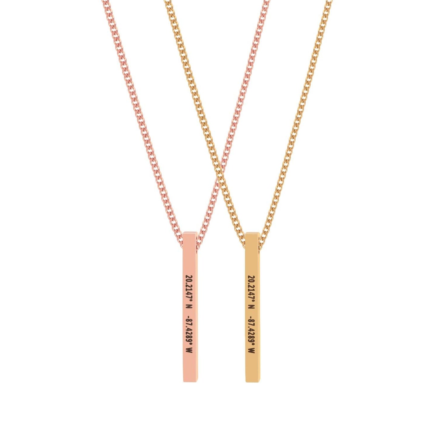 Custom Bar Necklace Set