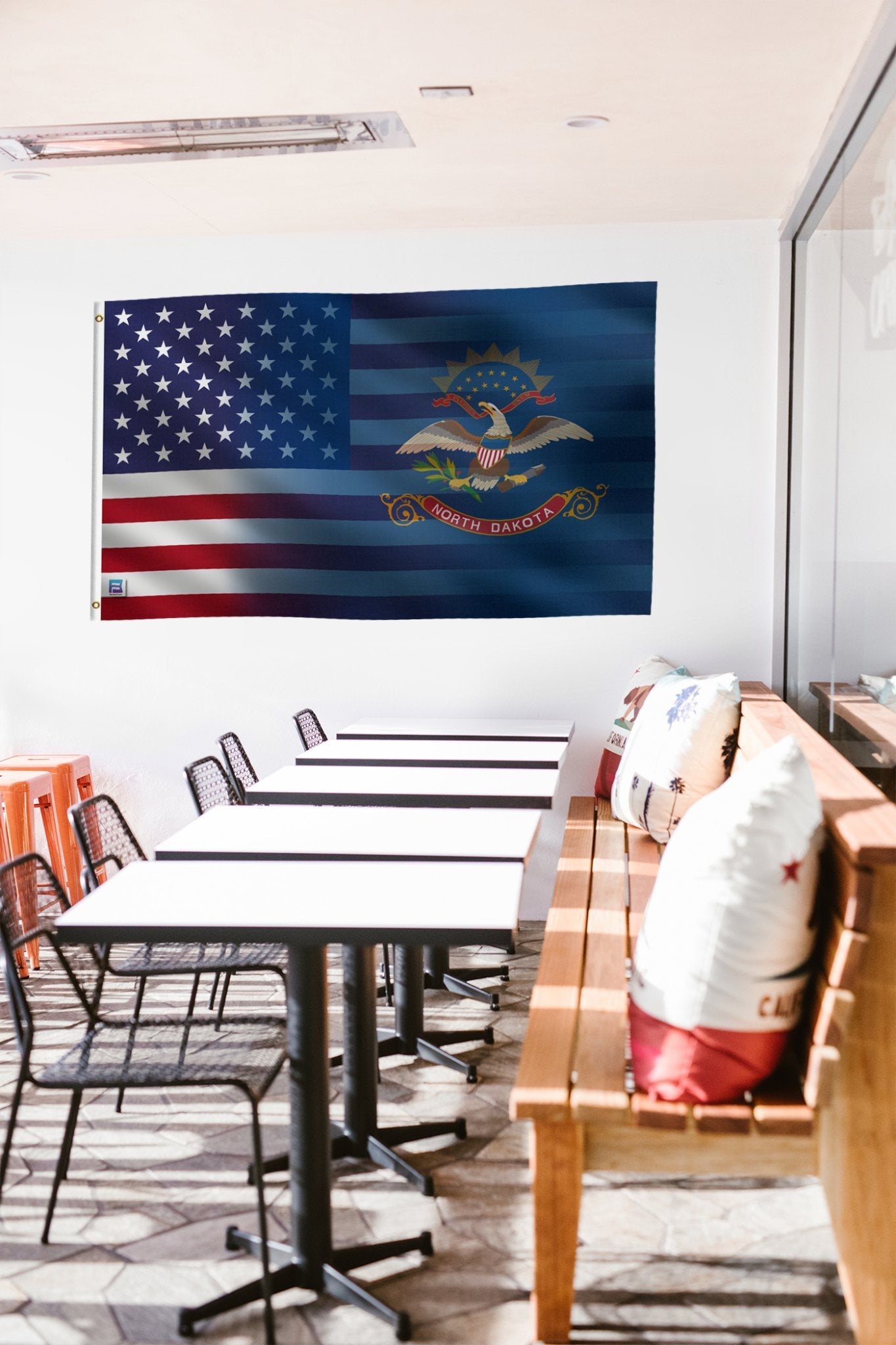 North Dakota & American Flag Blend