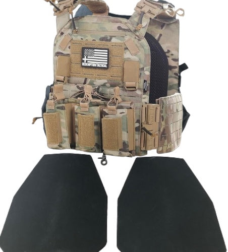 NIJ Certified LEVEL IV Crusader 2.0 Kit (2) 10x12 Front/Back Ceramic Plates
