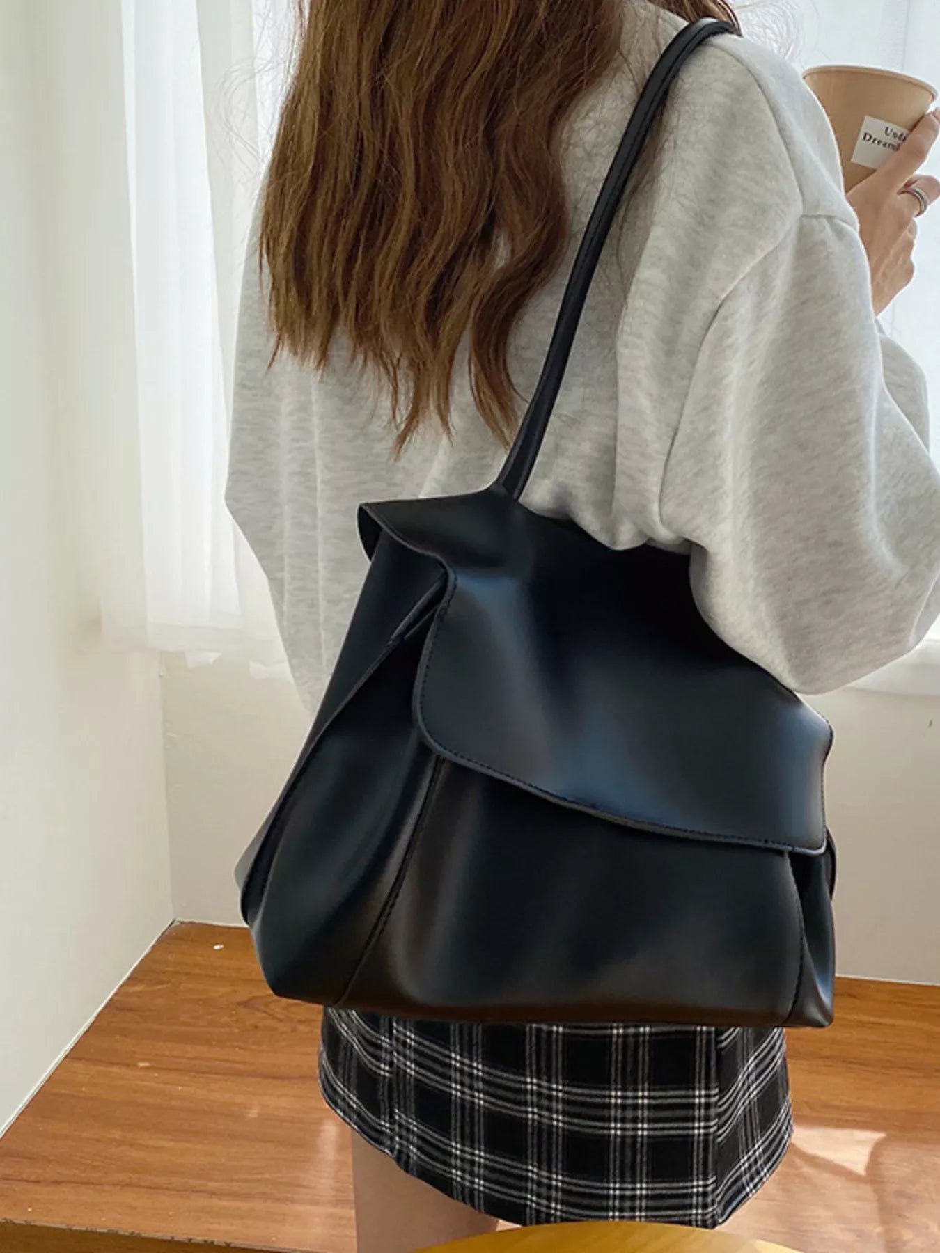 Flap Closure Crossbody Bag