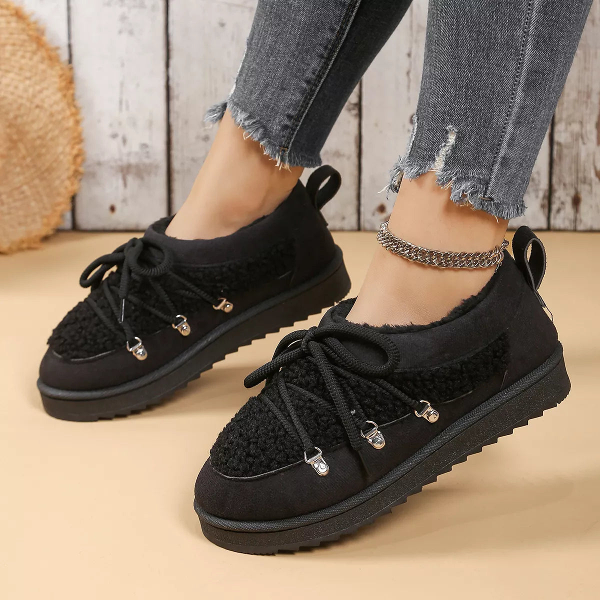 Lace-Up Ankle Boots