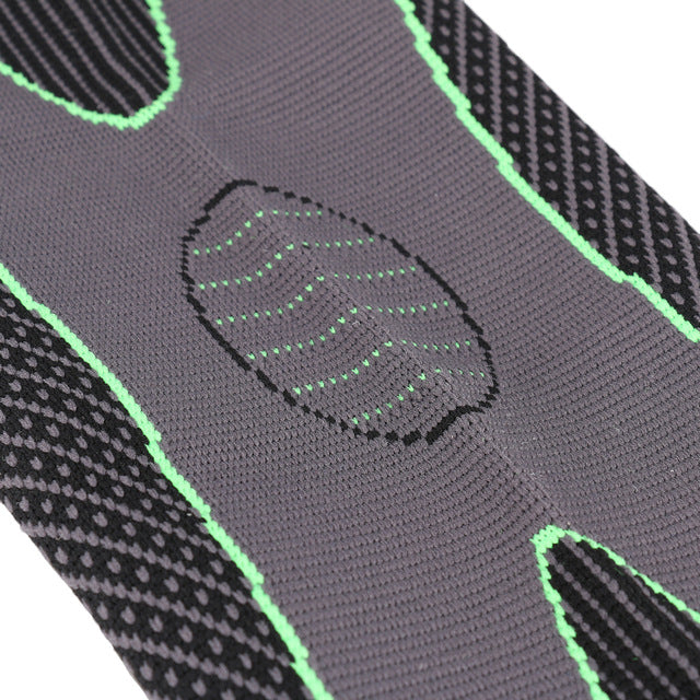 1PCS Mumian S33 Classic Black And Green Knitted Thermal Lengthen Sports Kneecaps