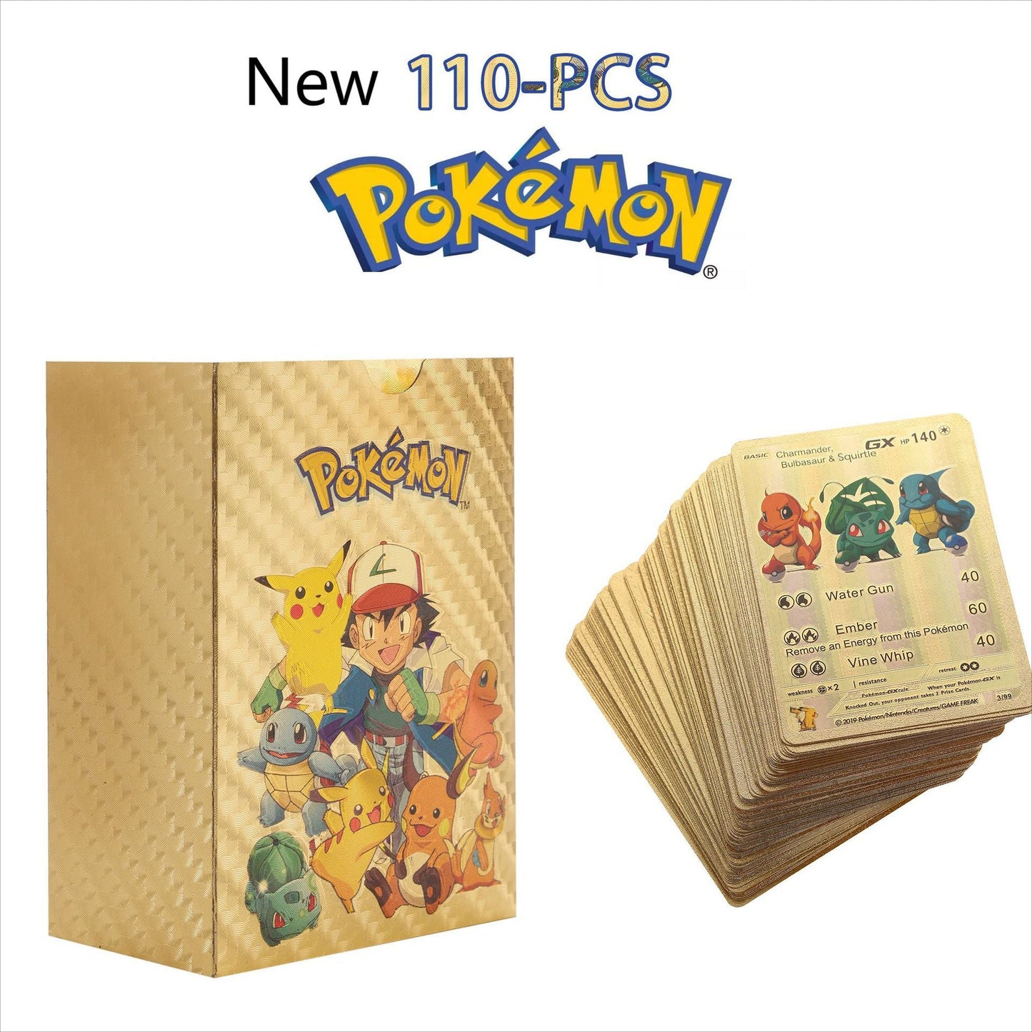 Pok é mon Gold Foil Card Pok é mon Pet Elf Collection Card Battle Card
