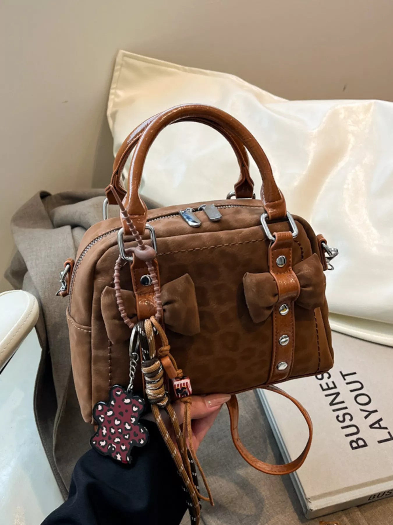 Bow Decor Crossbody Bag