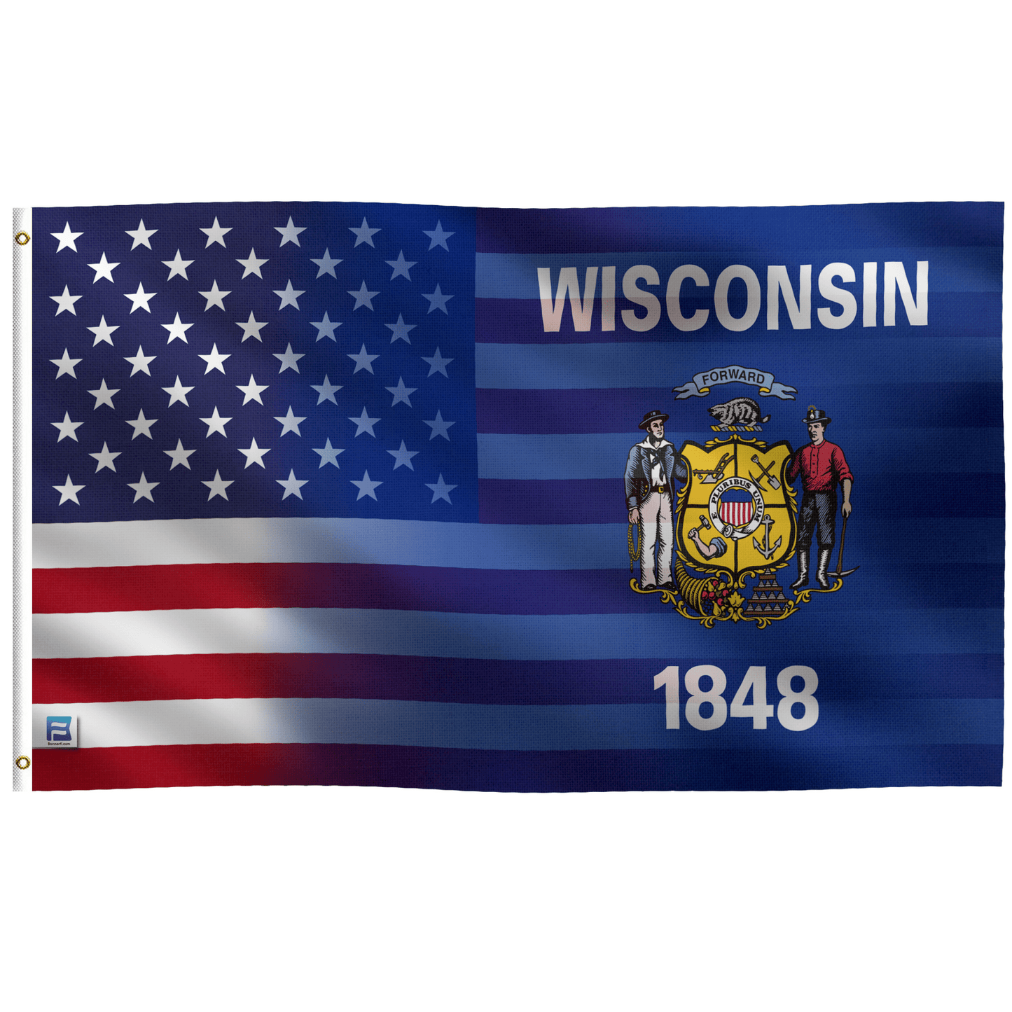 Wisconsin & American Flag Blend