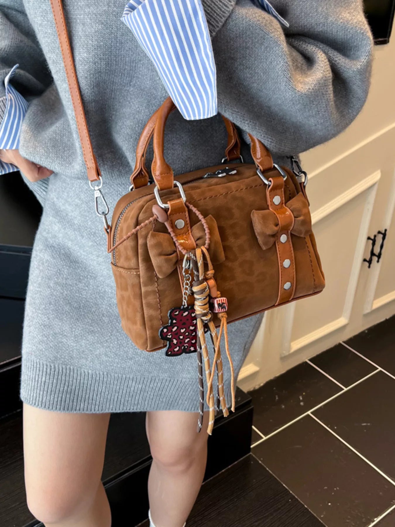 Bow Decor Crossbody Bag