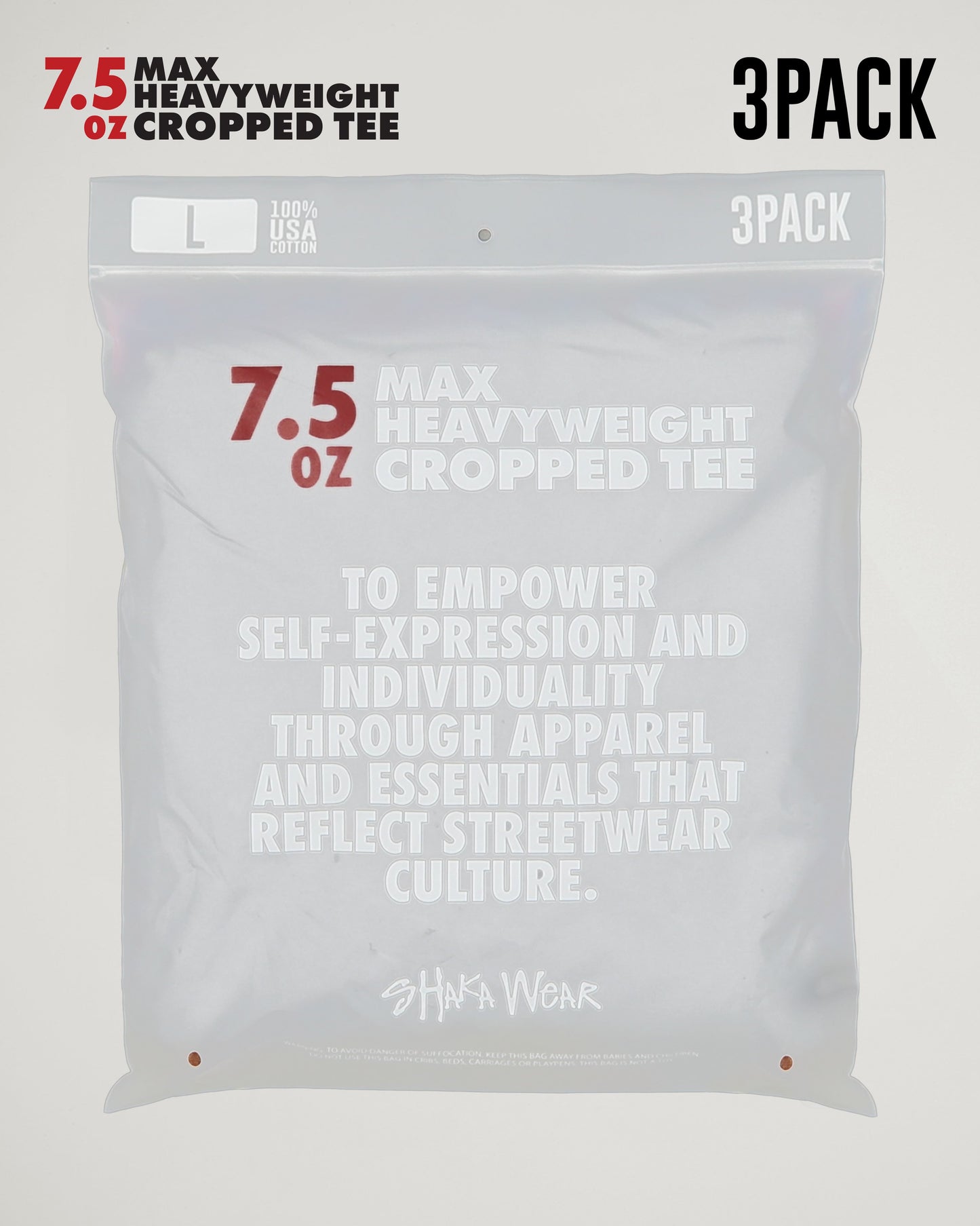 7.5oz Max Heavyweight Cropped Tee - 3-Pack