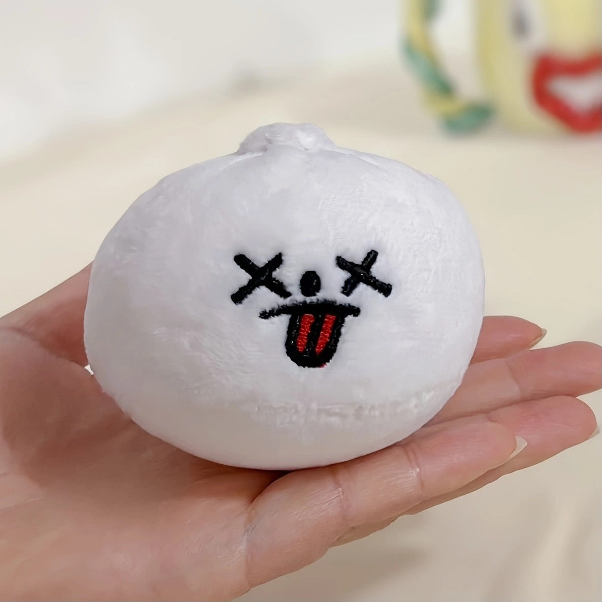 Pet Plush Bun Sound Biting Small Steamed Bun Durable Slow Feeding Hide Food Intelligent Sniffing