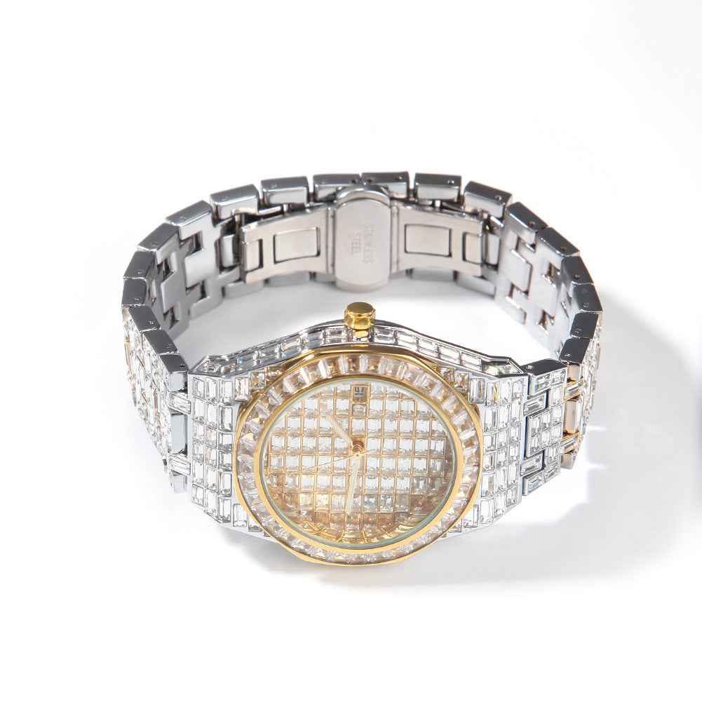 Men's Hip Hop Watch - Quartz Casual Round Sports Timepiece
