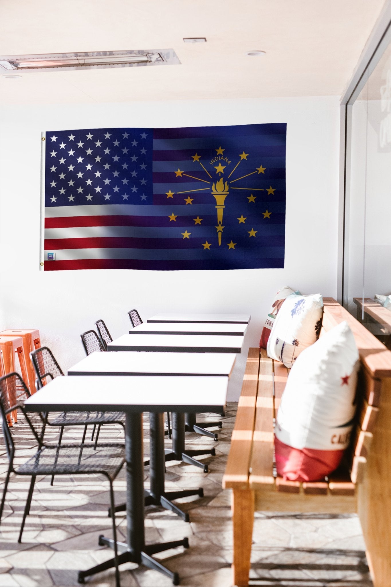 Indiana & American Flag Blend