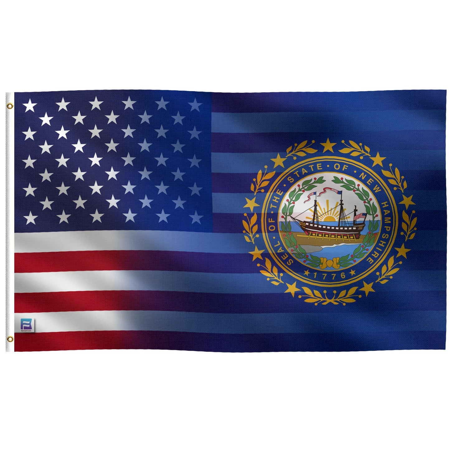 New Hampshire & American Flag Blend
