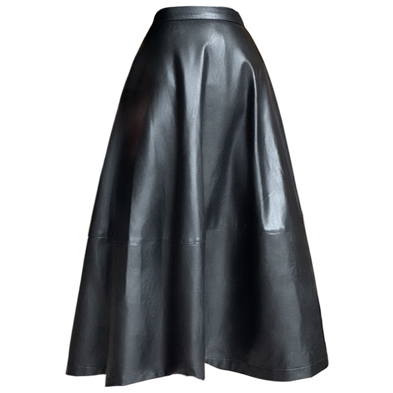 Harajuku Style  Leather Half Skirt for Women
