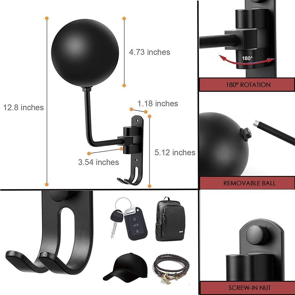 Universal motorcycle helmet rack wall mounted rotating display rack suitable for various desktop non punching placement racks