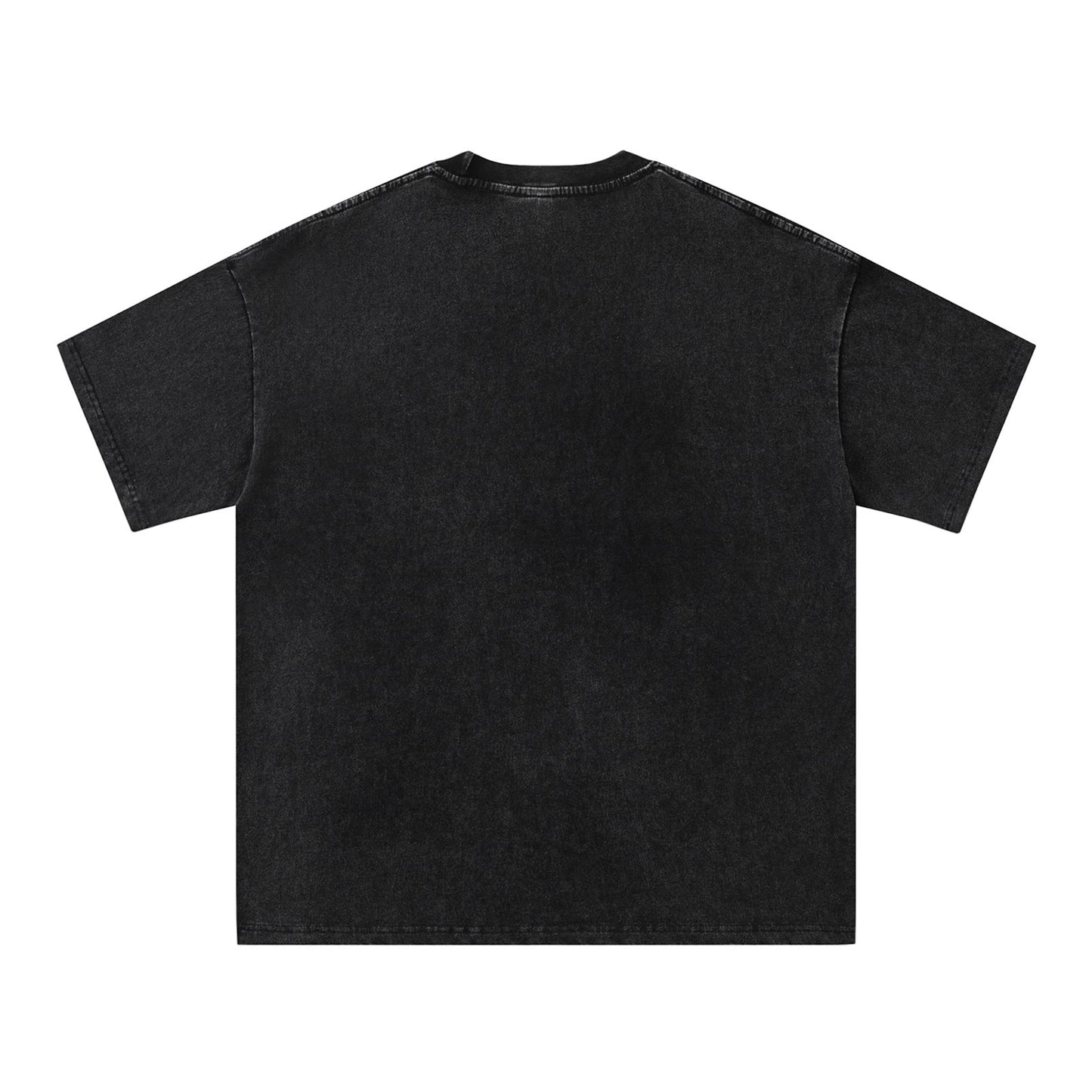 Harajuku Style Washed Portrait Print T-Shirt for Couples