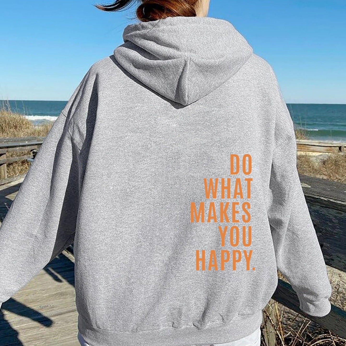 Do What Makes You Happy Off Shoulder Hoodie