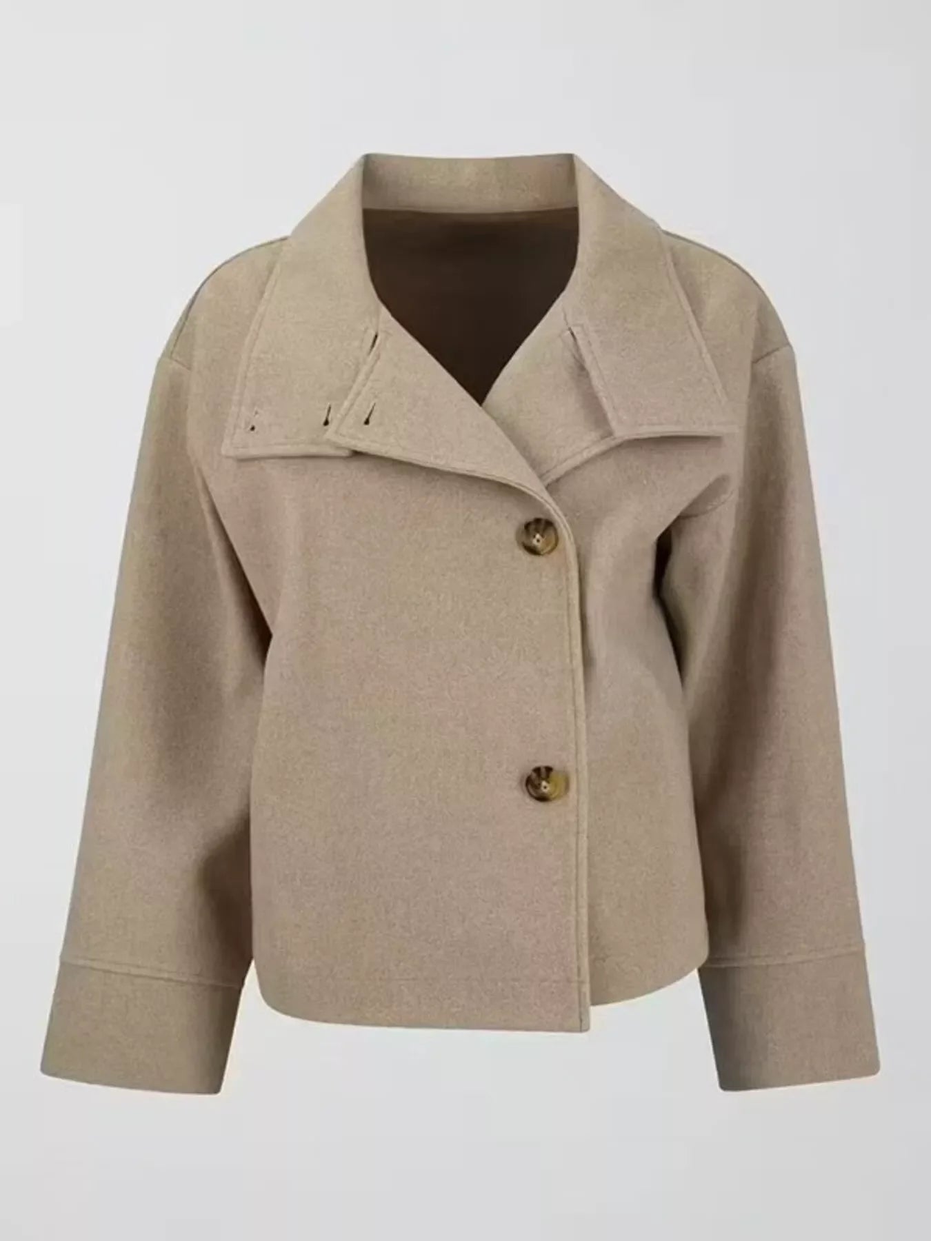 Wool Blend Long Sleeve Outerwear