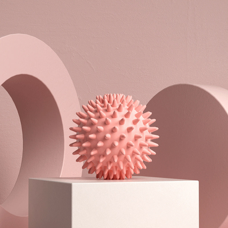 Durable sport massage ball. Spiky design for myofascial release, deep - tissue work, trigger points, muscle recovery & pain reli
