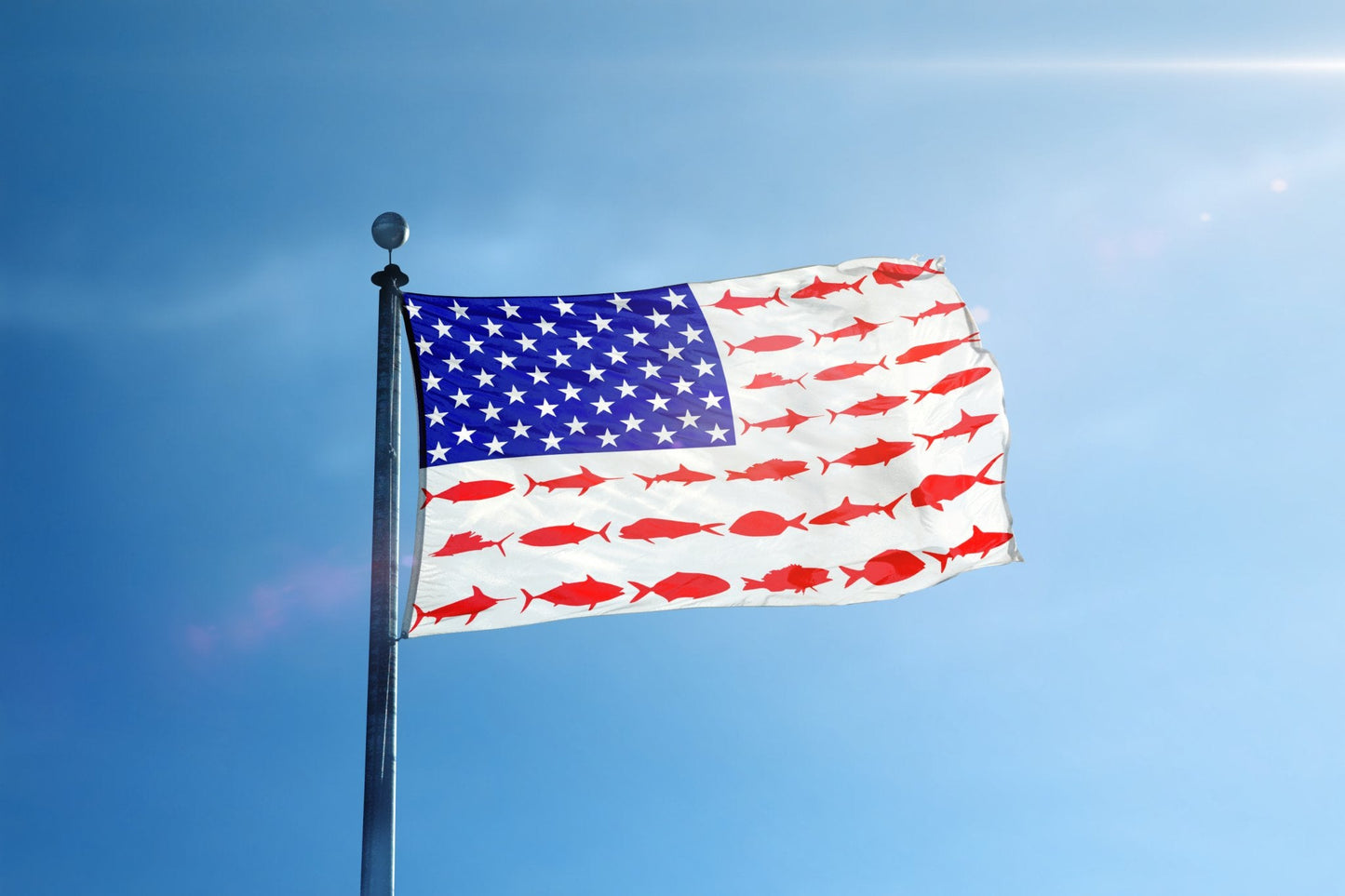 Fish Stripes American Flag