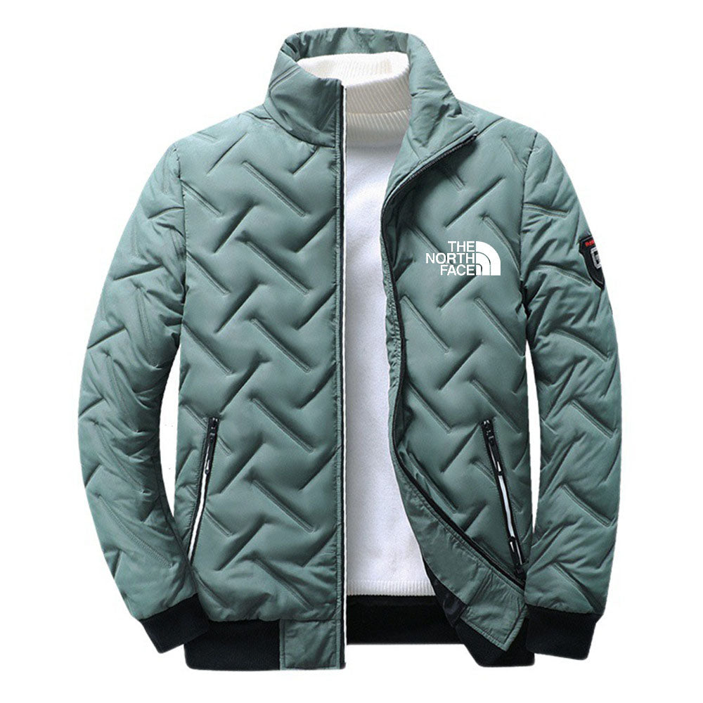 Men's Diamond Shaped Cotton Coat with Fleece