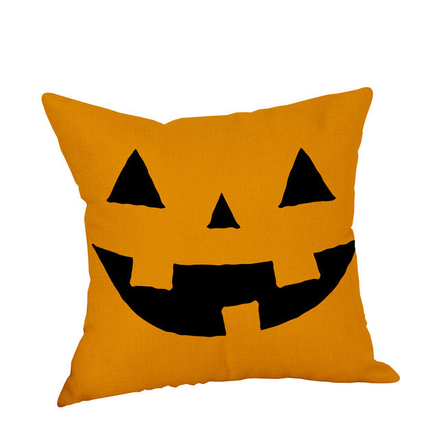 Truc of behandelen/pompoen print Happy Halloween Sierkussen Cover Kussen Case brief print Kussensloop Kussenhoes