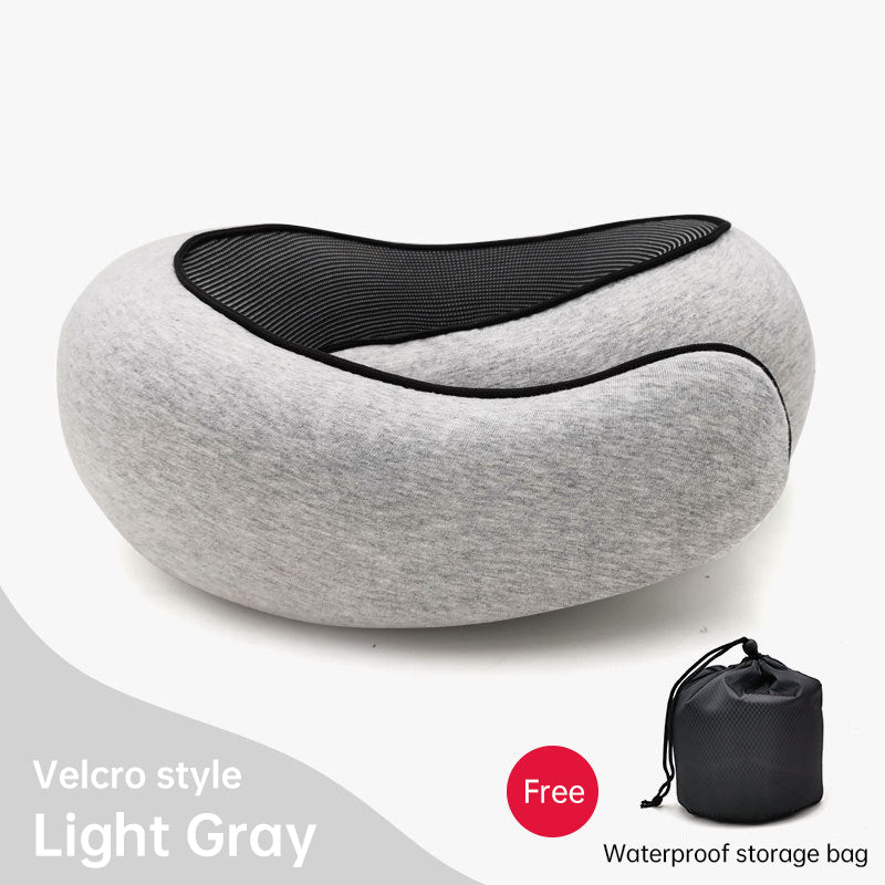 Memory Foam Neck Travel Pillow: Soft, 360° Head Support, for Home, Plane & Car