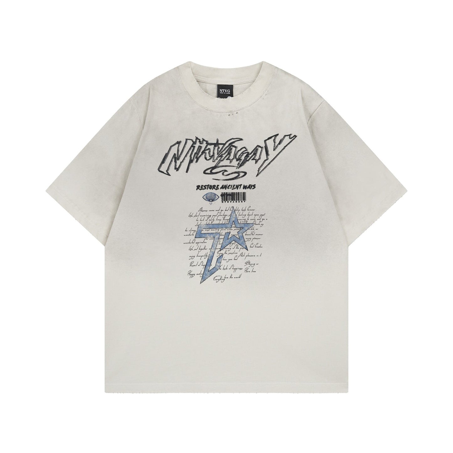 Harajuku-Inspired Loose Fit Letter Print Tee