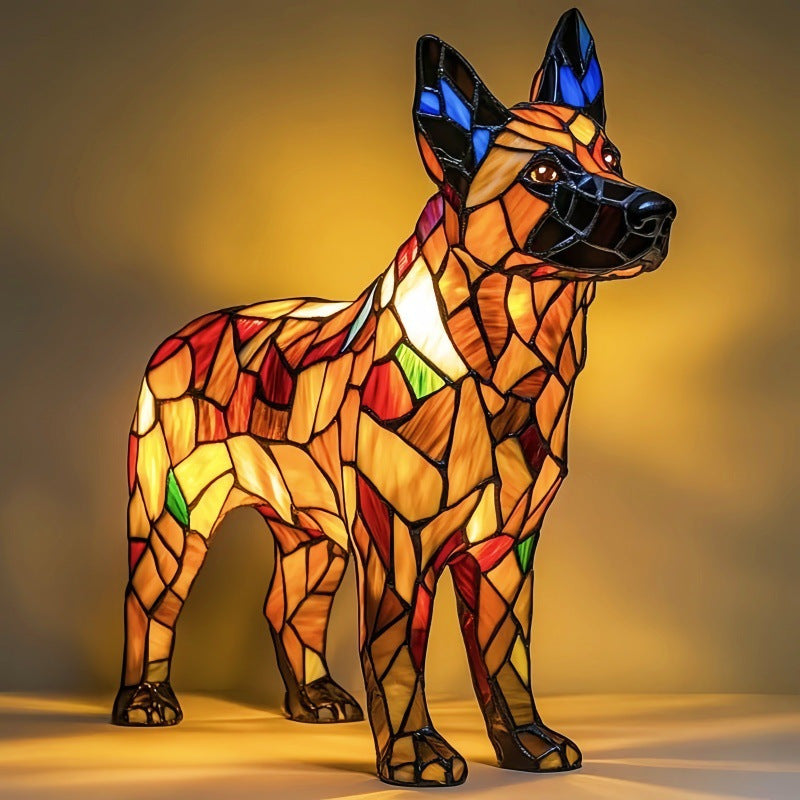 Animal resin LED night light, a cute bedside lamp for living rooms and bedrooms.