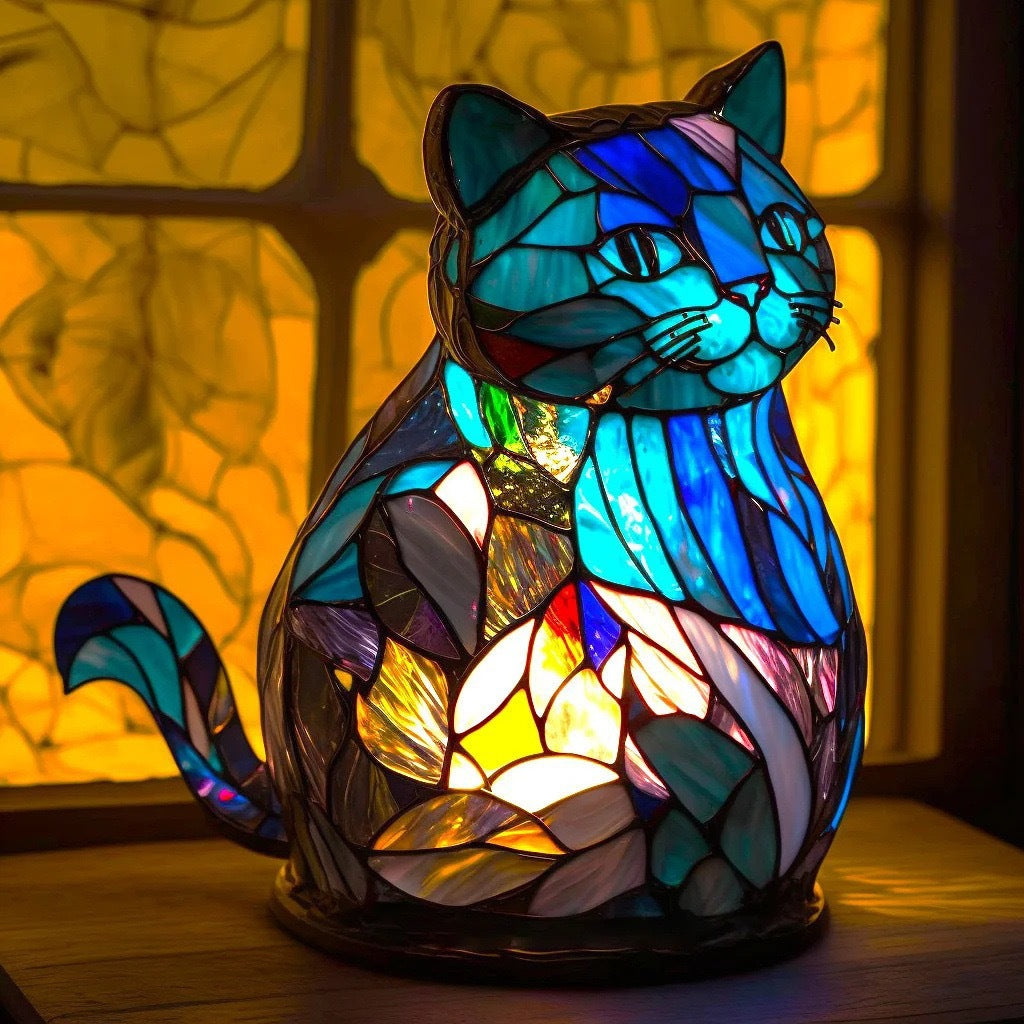 Magical LED ornament creative home USB plug luminous decoration resin statue