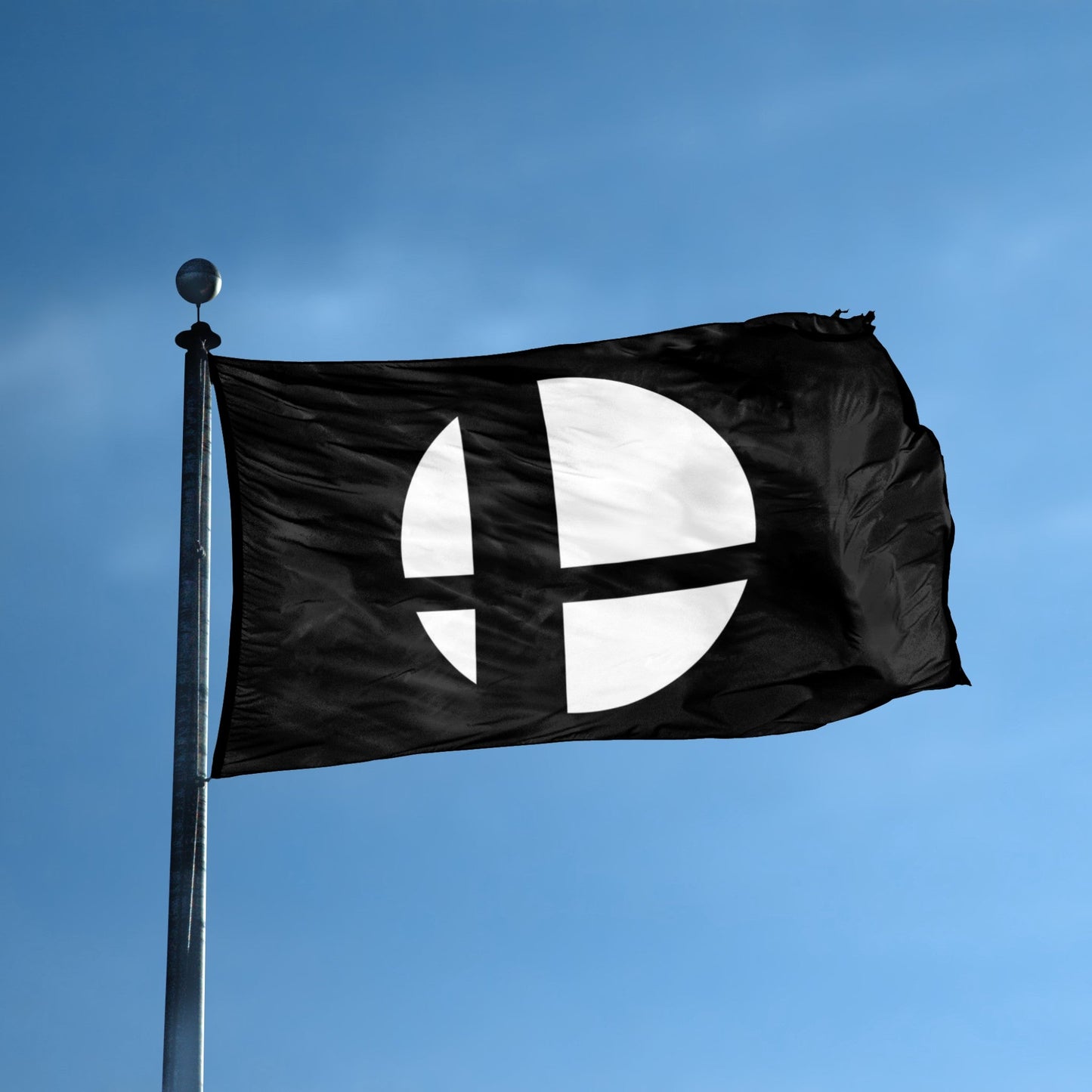 Super Smash Bros. Symbol Flag (Black)