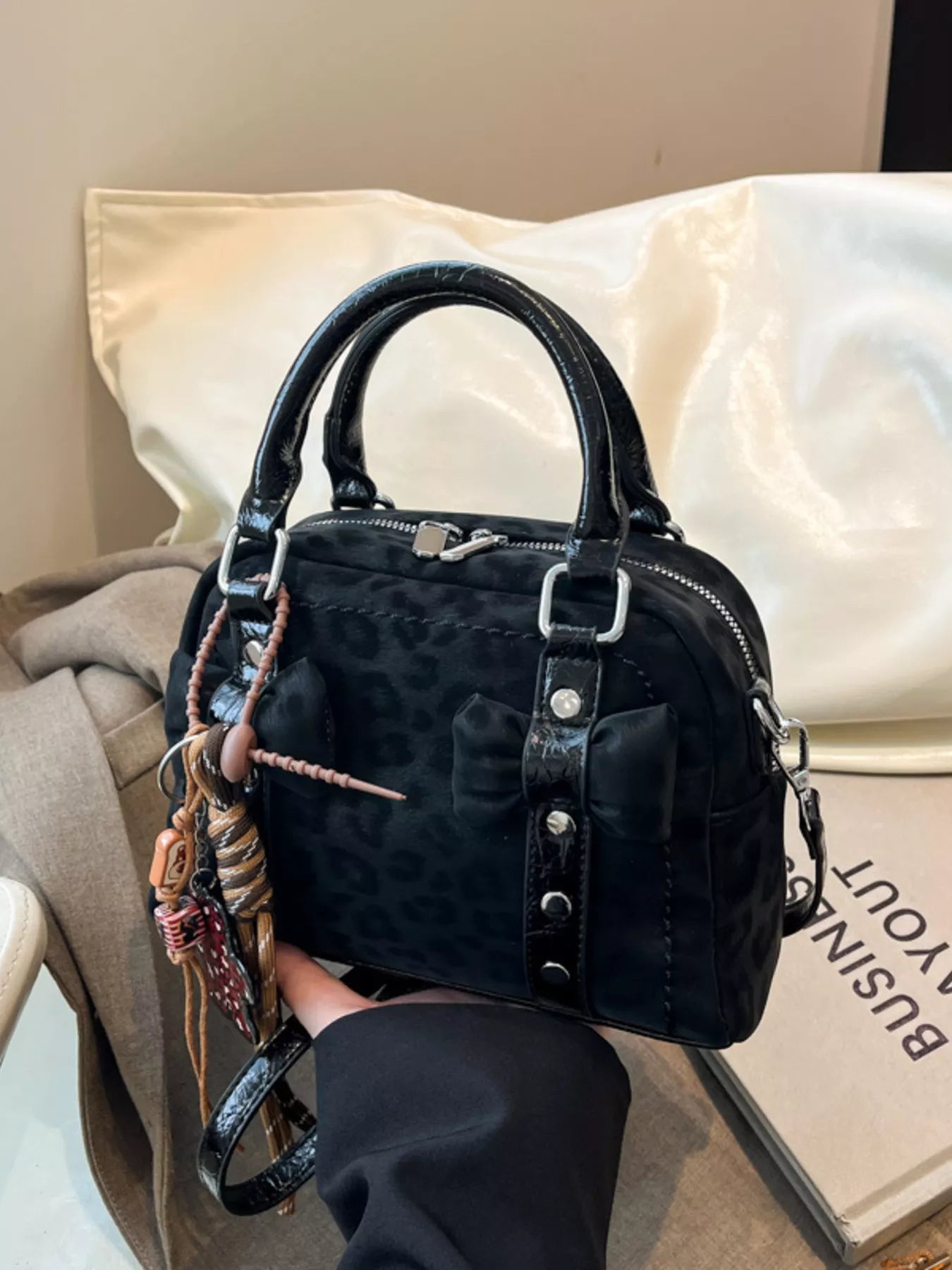 Bow Decor Crossbody Bag