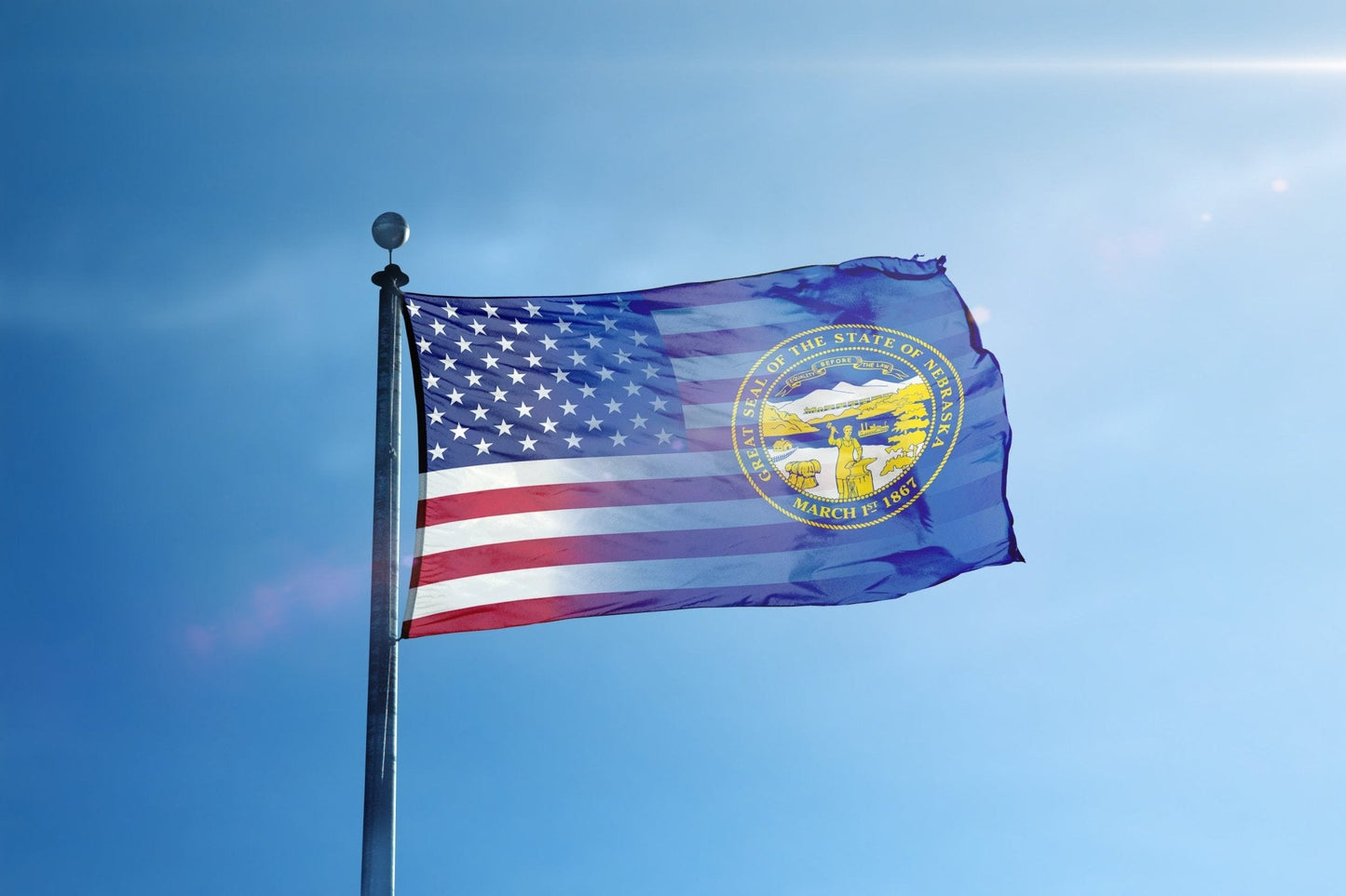Nebraska & American Flag Blend