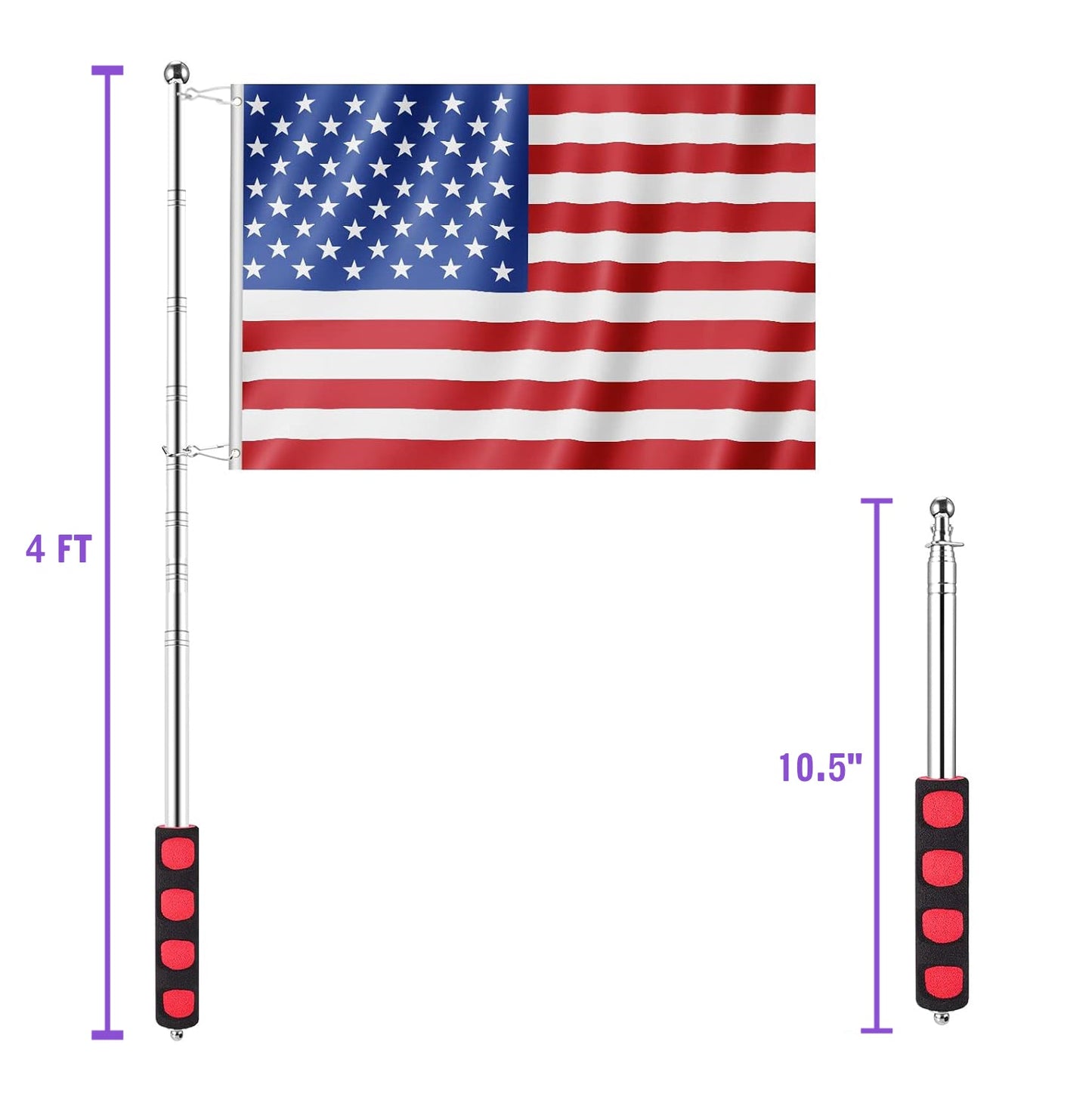 Handheld Telescoping Flagpole