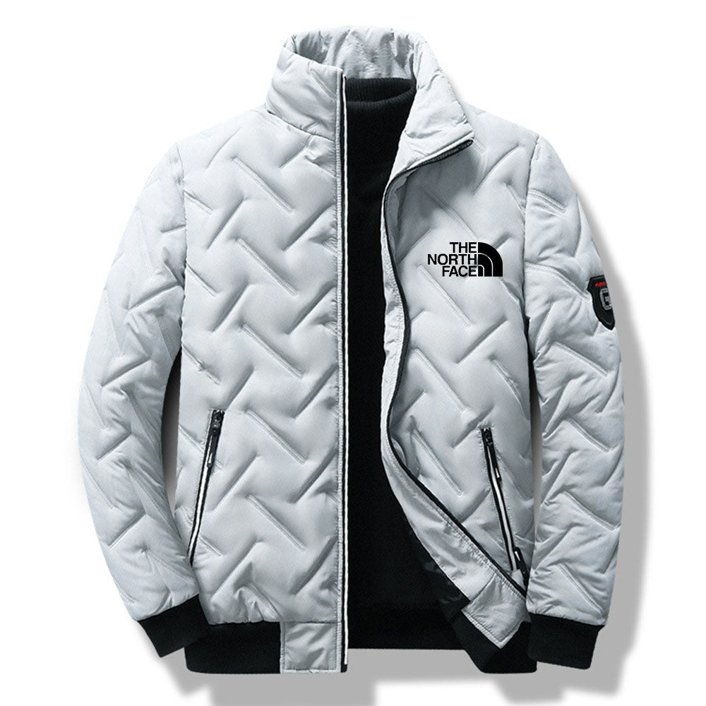 Men's Diamond Shaped Cotton Coat with Fleece