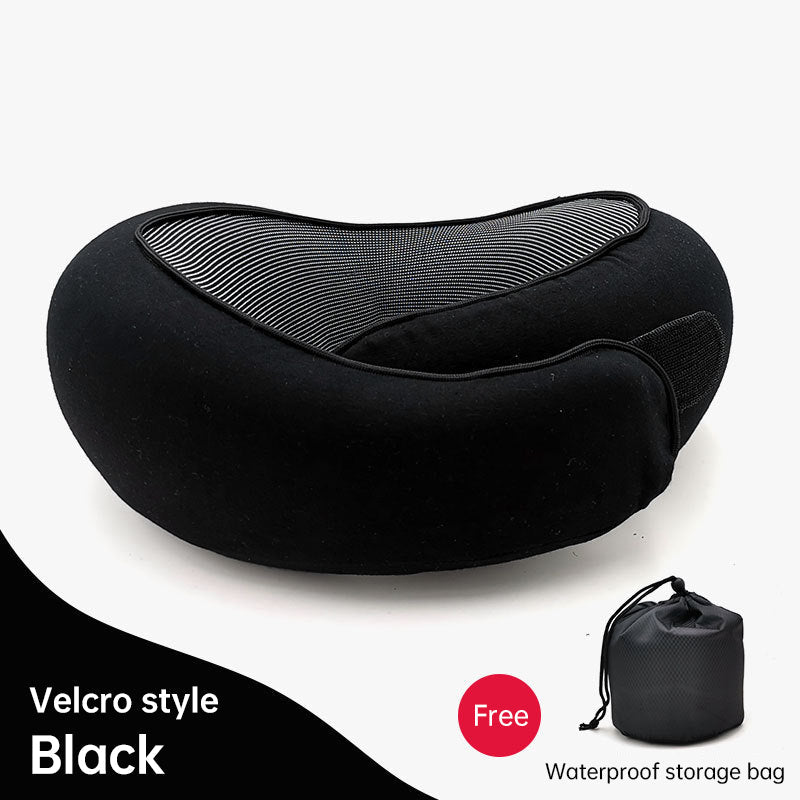 Memory Foam Neck Travel Pillow: Soft, 360° Head Support, for Home, Plane & Car